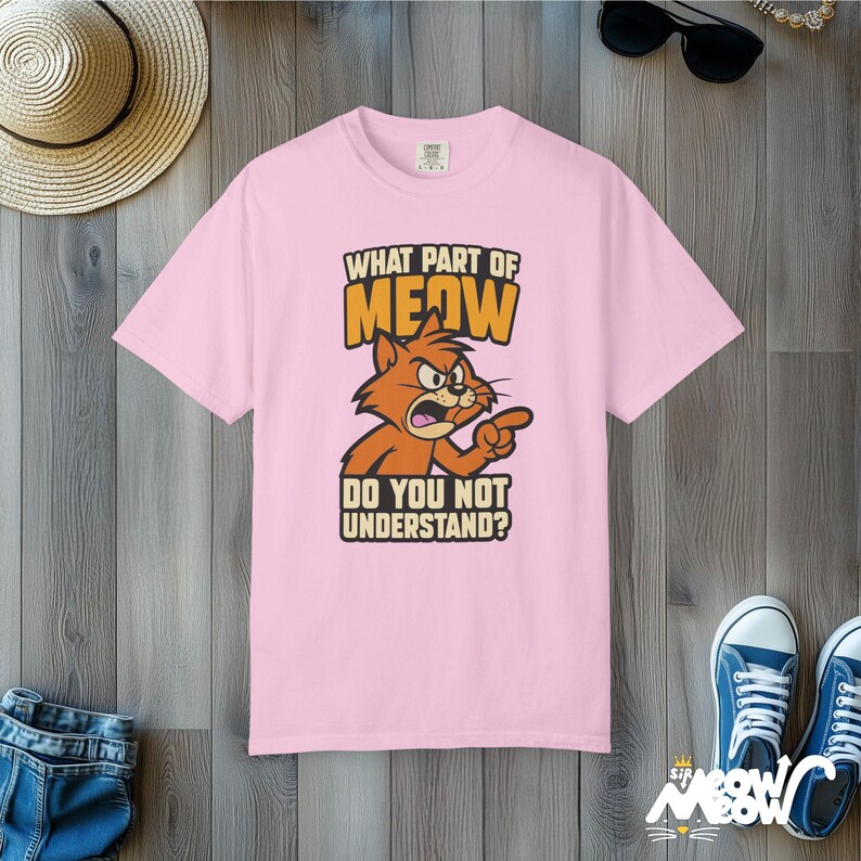 Camiseta Comfort Colors de gato enojado: un regalo divertido para los amantes de los gatos Blossom