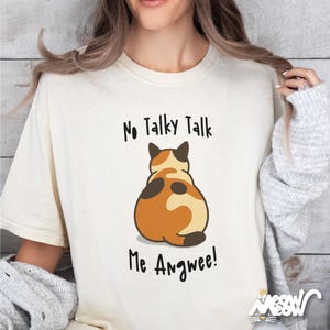 Grumpy Calico Cat Comfort Colors T-Shirt: Sarkastisches Introvertiertes Geschenk Bild 1