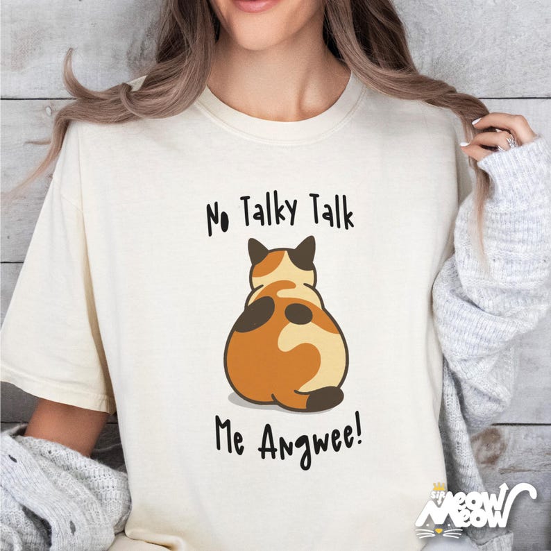 Grumpy Calico Cat Comfort Colors T-Shirt: Sarkastisches Introvertiertes Geschenk Bild 1