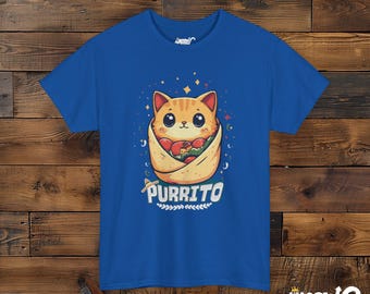Mens Tshirts Purrito T Shirt Purrito Cat In A Burrito Funny