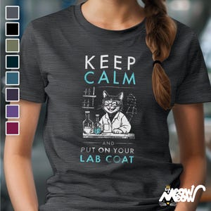 Shirt kattenwetenschapper: grappig T-shirt wetenschapsliefhebber afbeelding 1