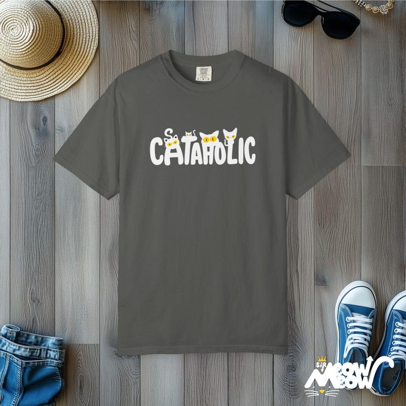 Maglietta Cat Lover di Cataholic: maglietta grafica Comfort Colors immagine 7