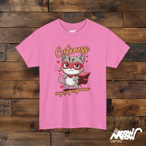 Superhero Cat T-Shirt: Cuteness My Superpower, Cat Lover Gift Azalea