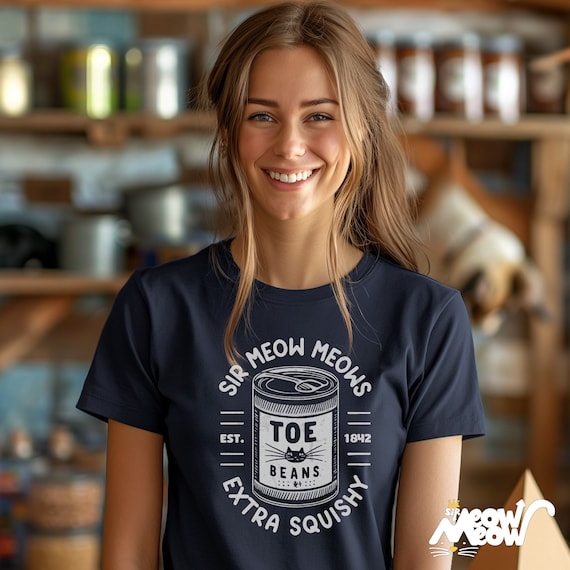 Sir Meow Meows Toe Beans T-Shirt: Vintage Cat Lover Tee