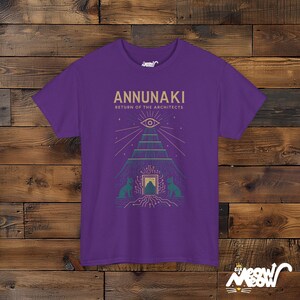 Anunnaki T-Shirt: Ancient Aliens, Sumerian Gods Graphic Tee Purple