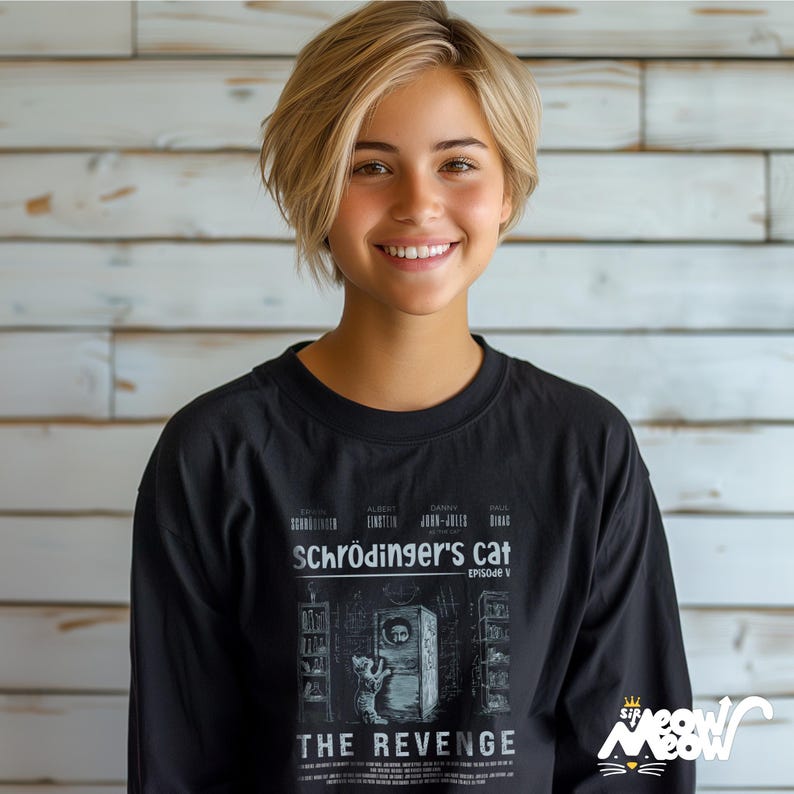 Schrödinger's Cat Revenge Long Sleeve T-Shirt: Funny Physics Tee image 2