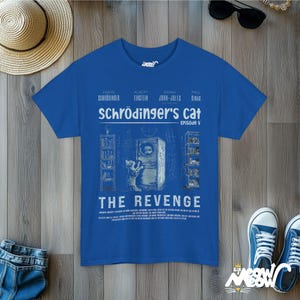 Schrödinger's Cat Revenge T-Shirt: Funny Physics Science Tee Royal