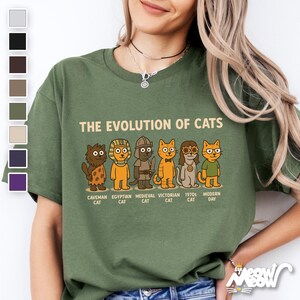 Evolution of Cats T-Shirt: Funny History Timeline Graphic Tee image 1