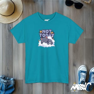 Camiseta "Hoy no duerme el gato": camiseta unisex acogedora Tropical Blue