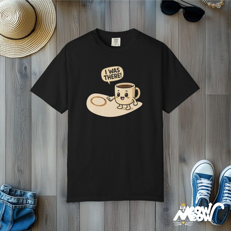 Comfort Colors Coffee Mug Shirt: Funny Kawaii Barista Tee Black