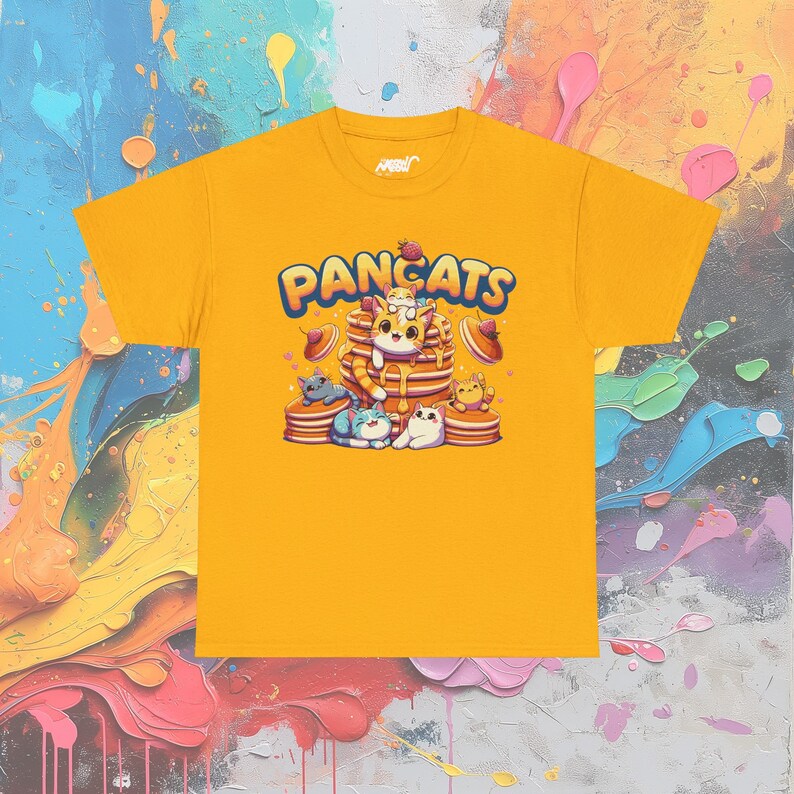 Pancats T-Shirt, Cat & Pancake Graphic Tee, Foodie Shirt image 8