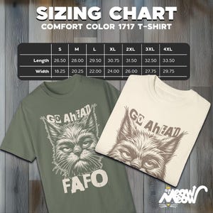 FAFO Cat T-Shirt: Funny Sarcastic Comfort Colors Tee image 2