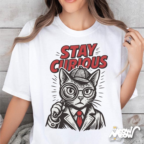 Comfort Colors Detective Cat Shirt: Vintage Graphic Tee