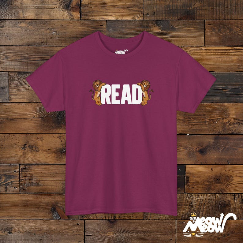 READ Between the Lions T-Shirt: Literacy Pun Gift Berry
