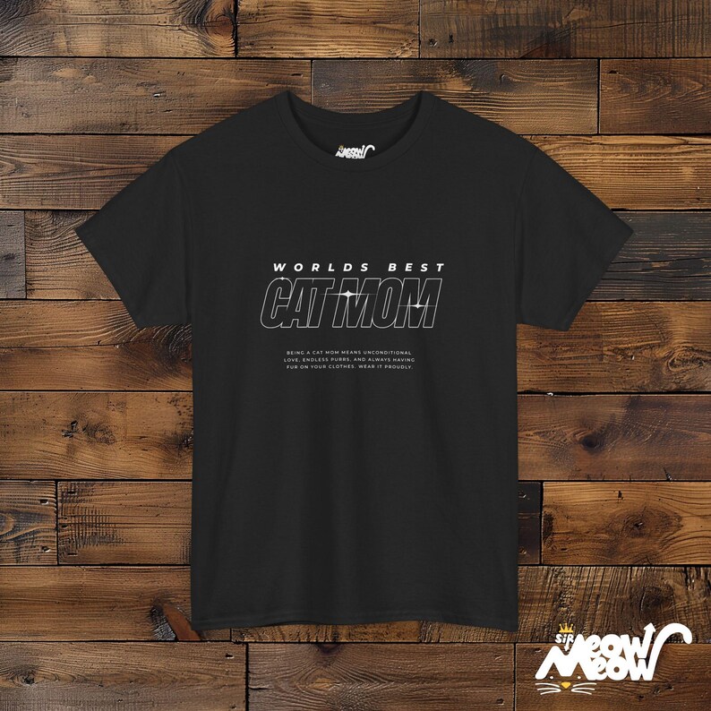 Cat Mom T-Shirt, Minimalist Design, Cat Lover Tee image 3
