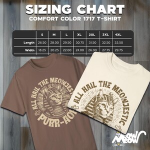 Pharaoh Cat T-Shirt: Comfort Colors Unisex Egyptian Cat Top image 3
