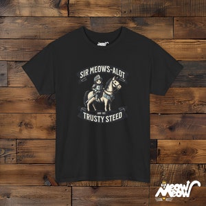 Sir Meows-Alot T-Shirt: Funny Medieval Cat Knight Tee image 4
