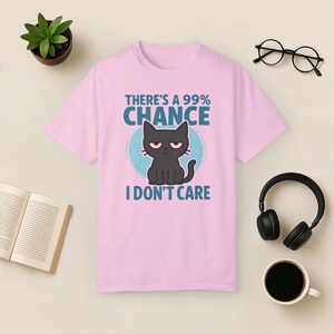 Maglietta Grumpy Cat: Maglietta Sarcastica Introversa - Colori Comfort Blossom
