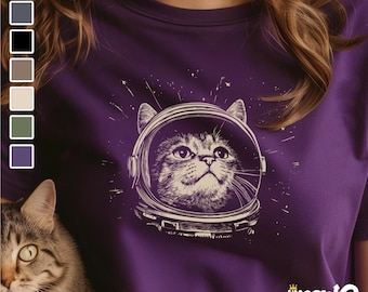 Astronaut Cat T-Shirt, Cosmic Kitty Space Exploration Design, Perfect Gift for Cat & Sci-Fi Lovers