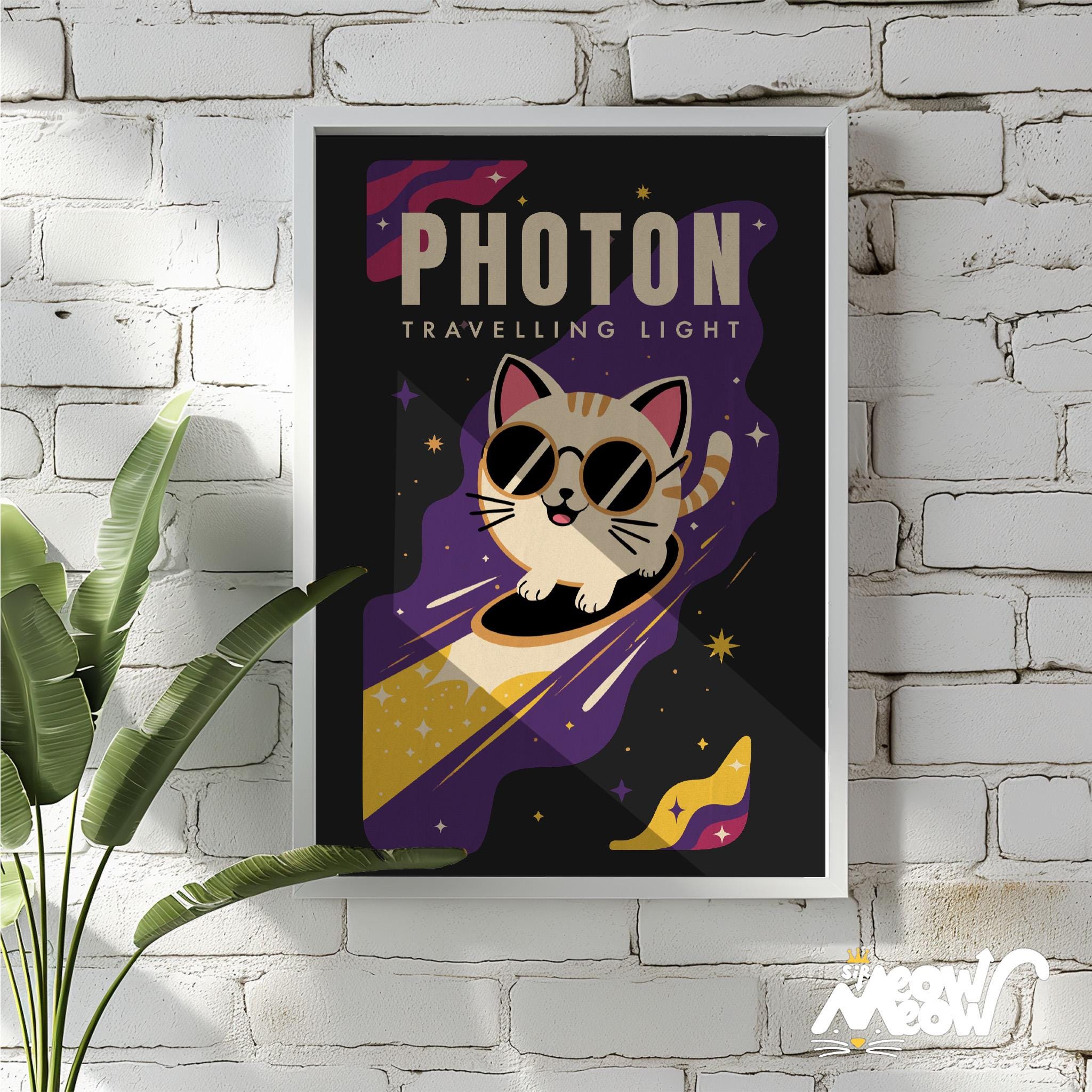 Poster con animali gattini simpatici gatti felini mammiferi dipinti decorativi su tela, decorazione da parete e arte per la camera da letto, 40 x 60 cm