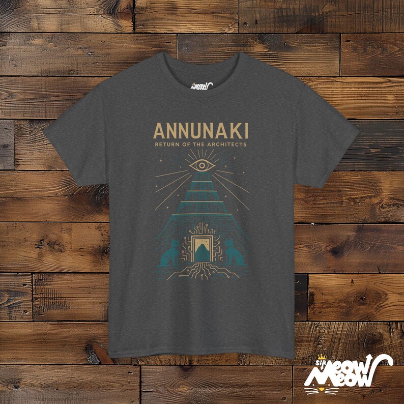 Anunnaki T-Shirt: Ancient Aliens, Sumerian Gods Graphic Tee Dark Heather