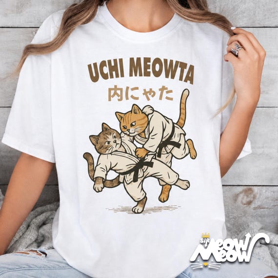 Comfort Colors Judo Cats T-Shirt: Uchi Mata Martial Arts Tee