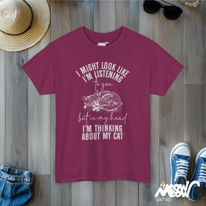 Funny Cat Lover Tee: Sarcastic Cat Mom Graphic Shirt Berry