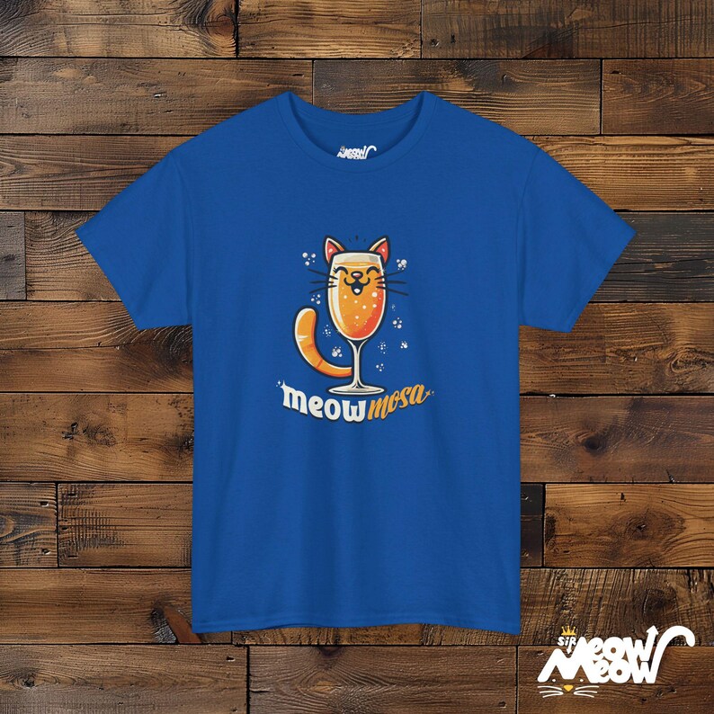 Meowmosa T-Shirt: Cat Mimosa Cocktail, Brunch Lover Tee image 6