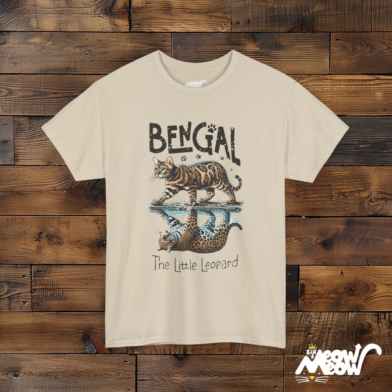 Bengal Tiger Graphic T-Shirt: Wildlife Cotton Tee Sand