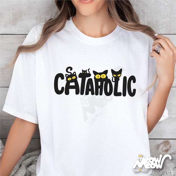 Cataholic Cat Lover T-Shirt: Comfort Colors Graphic Tee