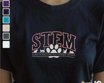 STEM Cat T-Shirt: Science Teachers Encourage Meows
