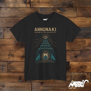 Anunnaki T-Shirt: Ancient Aliens, Sumerian Gods Graphic Tee Black