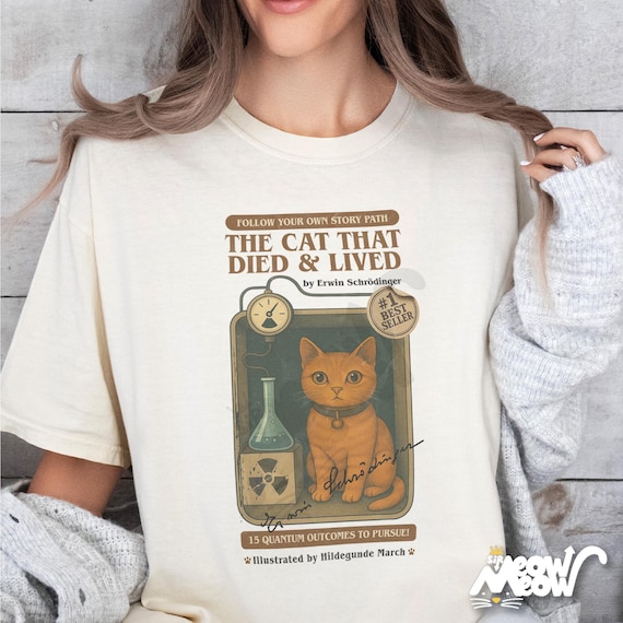 Schrödinger Cat T-Shirt: Retro Quantum Physics Comfort Colors Tee