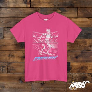 Cat Runner T-Shirt: Motivational Athlete Unisex Tee Heliconia