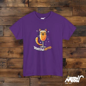 Meowmosa T-Shirt: Cat Mimosa Cocktail, Brunch Lover Tee image 8