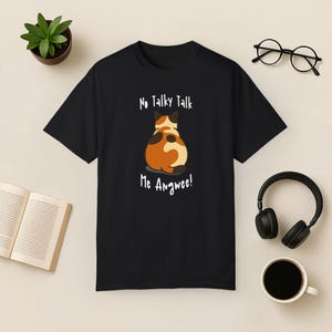 Grumpy Calico Cat Comfort Colors T-Shirt: Sarkastisches Introvertiertes Geschenk Black