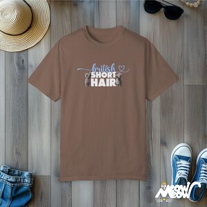 British Shorthair Cat T-Shirt: Comfort Colors Unisex Tee Espresso