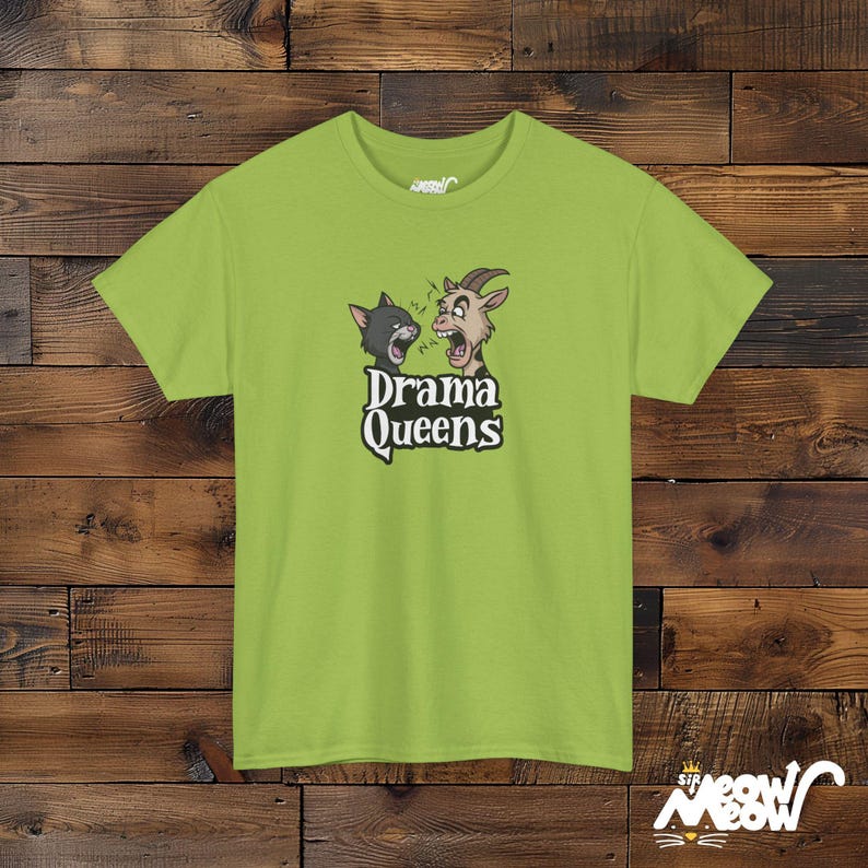 Drama Queens Lustiges Katzen- und Ziegen-T-Shirt - Humorvolles Tierliebhaber Geschenk Kiwi