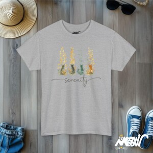 Serenity Cats T-Shirt: Nature-Inspired Feline Graphic Tee image 5