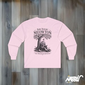 Sir Isaac Meowton Cat T-Shirt, Physics Teacher Gift, Newton Gravity Tee (Vintage Style) image 18
