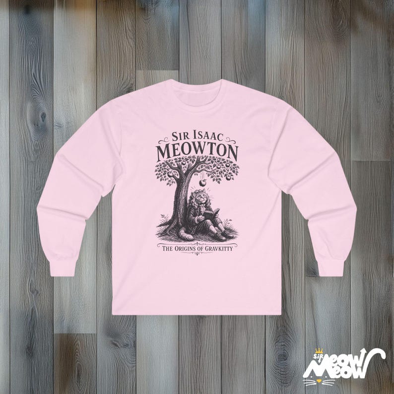 Sir Isaac Meowton Cat T-Shirt, Physics Teacher Gift, Newton Gravity Tee (Vintage Style) image 18