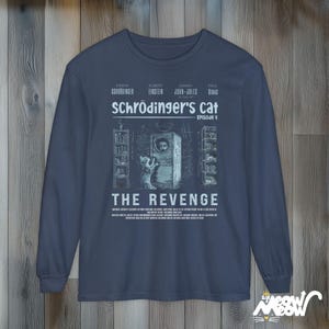 Schrödinger's Cat Revenge Long Sleeve T-Shirt: Funny Physics Tee Midnight