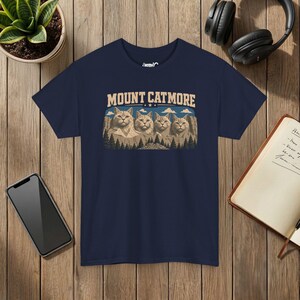 Mount Catmore T-Shirt, Funny Cat Lover Graphic Tee, National Park Style, Cat Dad Gift image 7