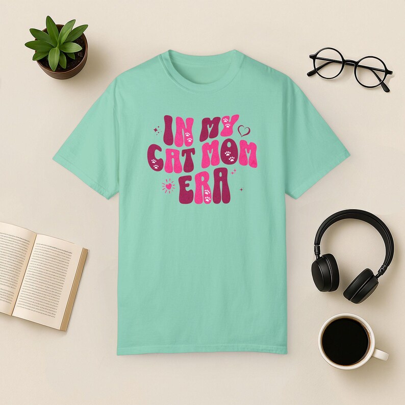 Retro Katzen T-Shirt: Groovy Katzenliebhaber T-Shirt Bild 8