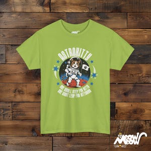 AstroKitty T-Shirt: Space Cat Adventure Unisex Tee Kiwi