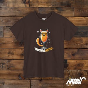 Meowmosa T-Shirt: Cat Mimosa Cocktail, Brunch Lover Tee image 9