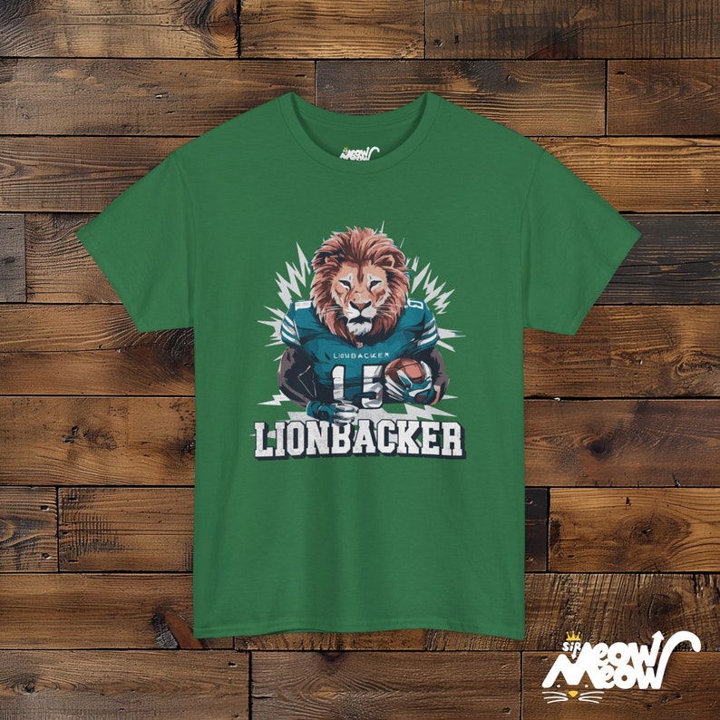 Lionbacker T-Shirt: Football Lion Unisex Tee image 10