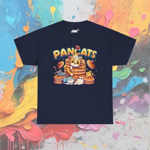 Pancats T-Shirt, Cat & Pancake Graphic Tee, Foodie Shirt image 3