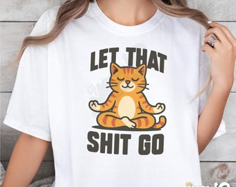 Funny Yoga Cat T-Shirt: Sarcastic Mindfulness Comfort Colors Tee
