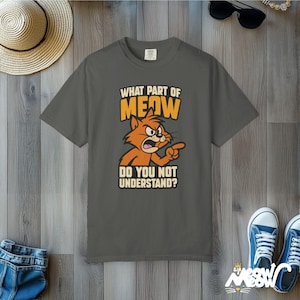 Camiseta Comfort Colors de gato enojado: un regalo divertido para los amantes de los gatos Pepper